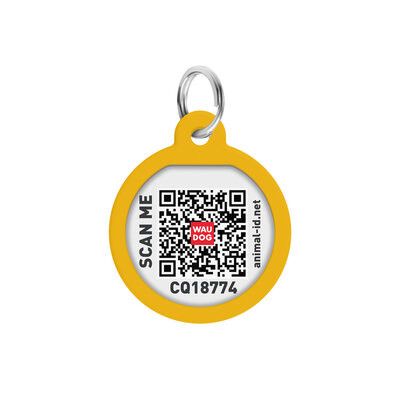 WAUDOG Smart ID Bricka för Hund & Katt Orange gradient Rund