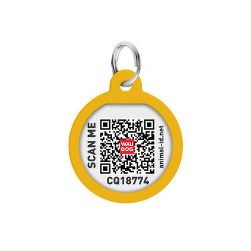 WAUDOG Smart ID Bricka för Hund & Katt Orange gradient Rund