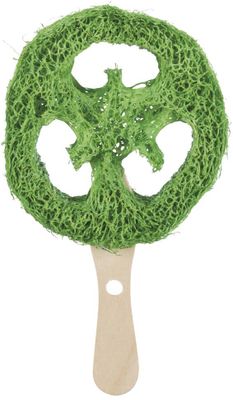 Lolly, luffa/trä, ø 6x12cm