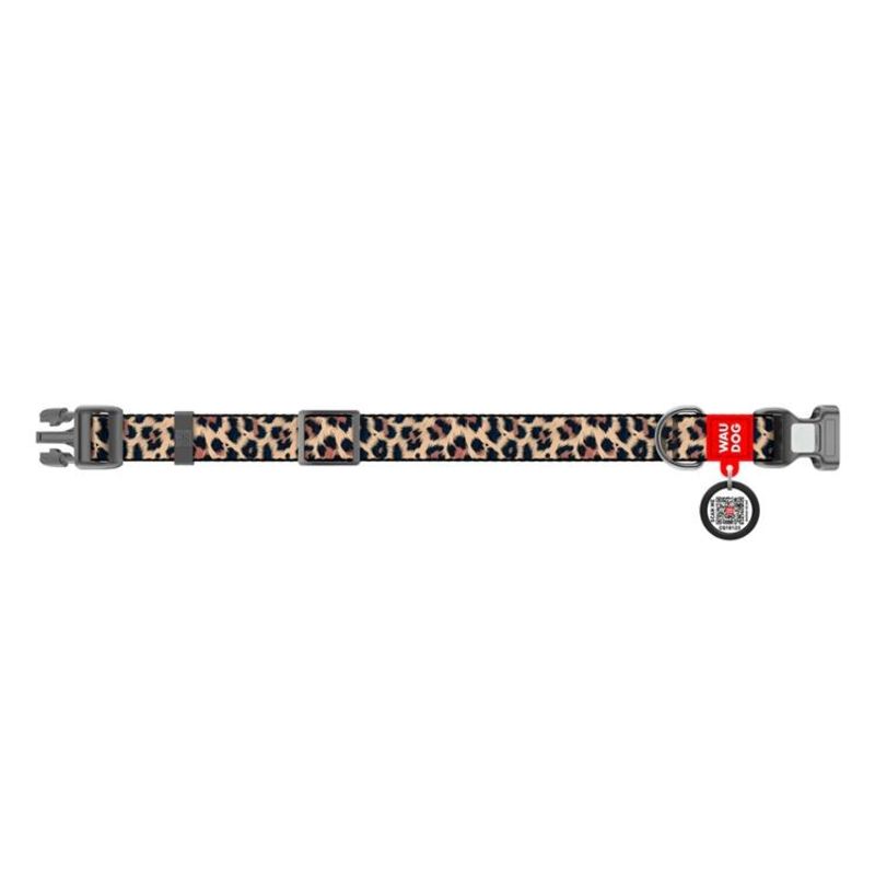 WAUDOG Hundhalsband Nylon Leopard