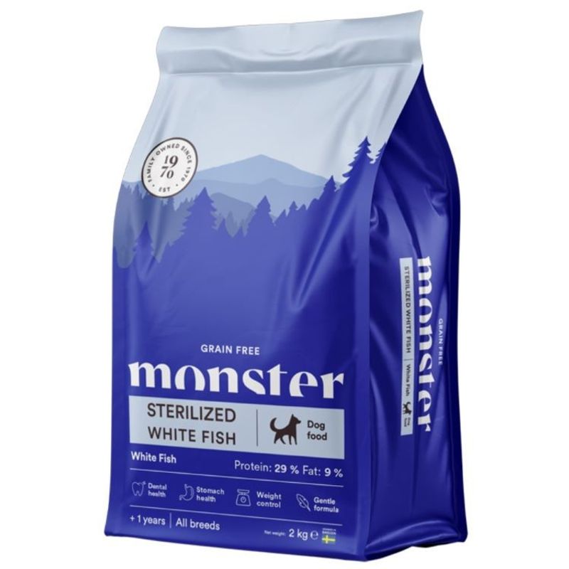 Monster Dog GF Sterilized White Fish (2kg)