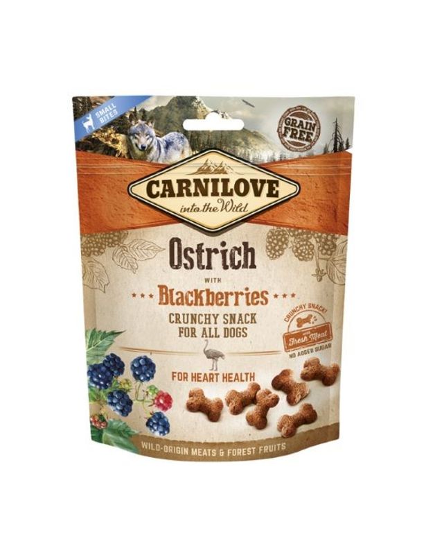 CarniLove Dog Crunchy Snack Ostrich with Blackberry 200g
