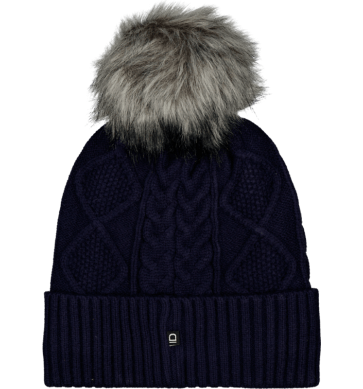 Equipage Mössa Gina med boll i fuskpäls