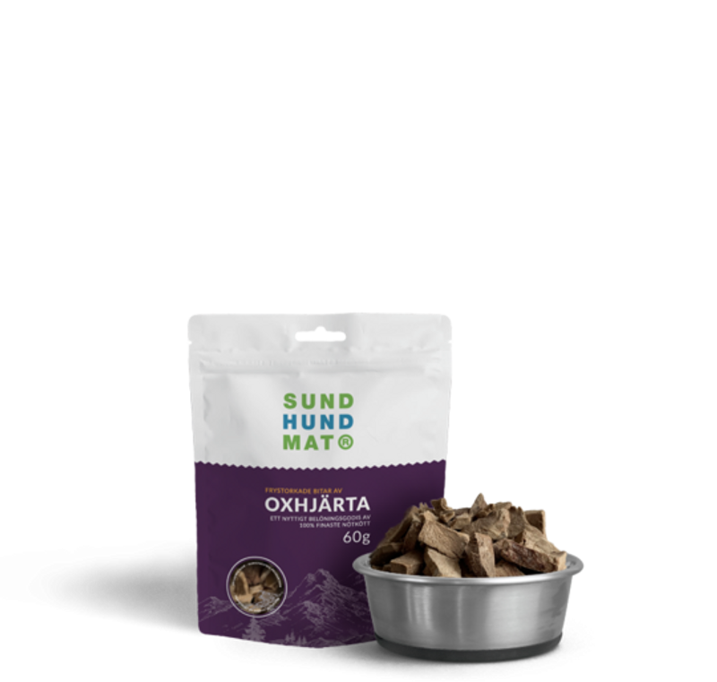 SHM Frystorkade Oxhjärta 60g