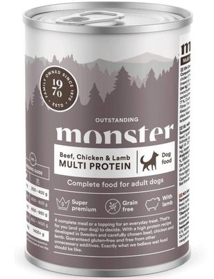 Monster Dog Våtfoder Adult Multi Beef/Chicken/Lamb 400g