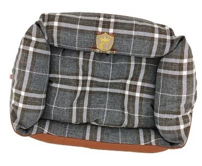 CAZO Hundbädd Oxford Läder & Rutig Tweed