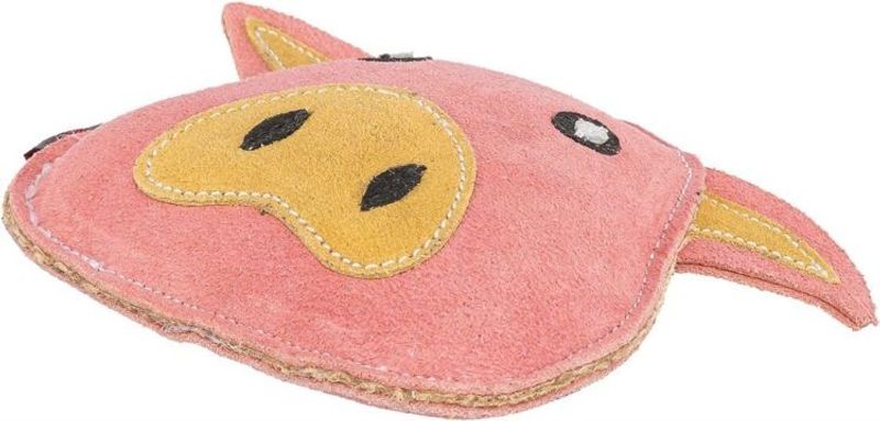 Gris, läderleksak, 19 cm