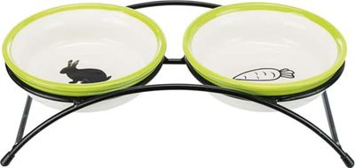 Matbar Smådjur Keramik Grön/Vit 2x0,3l