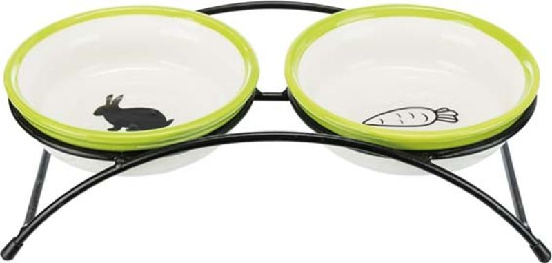 Matbar Smådjur Keramik Grön/Vit 2x0,3l