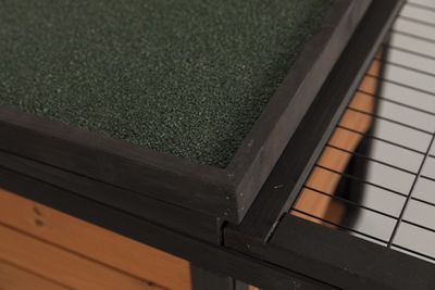 Utehage Natura med hus, 150x53x150cm, svart/brun