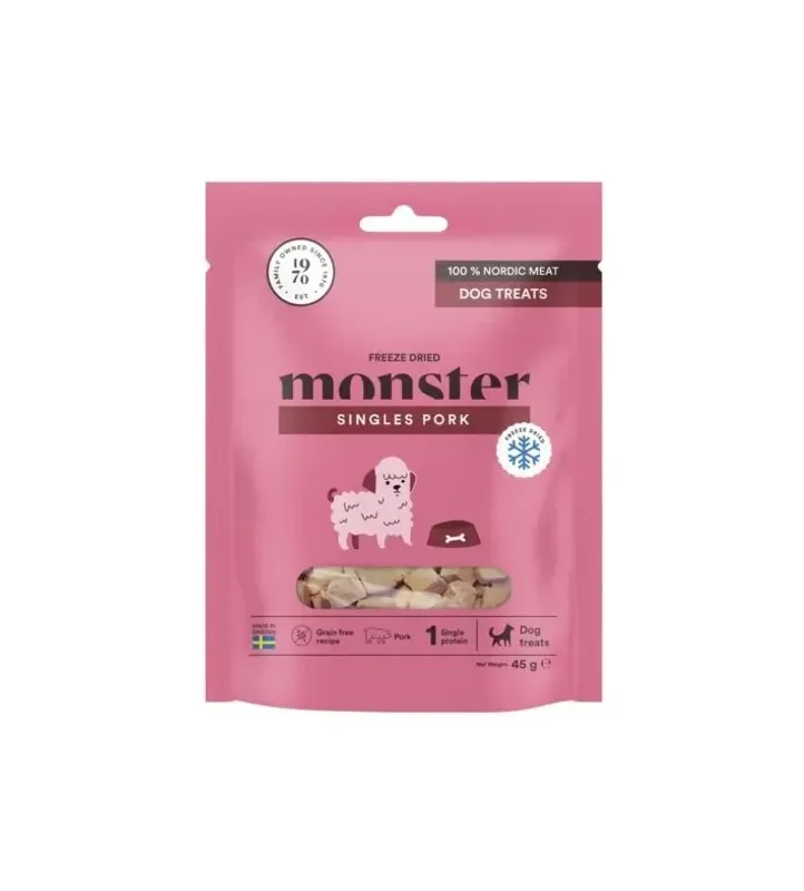Monster Dog Treats Freeze dried Pork 45g