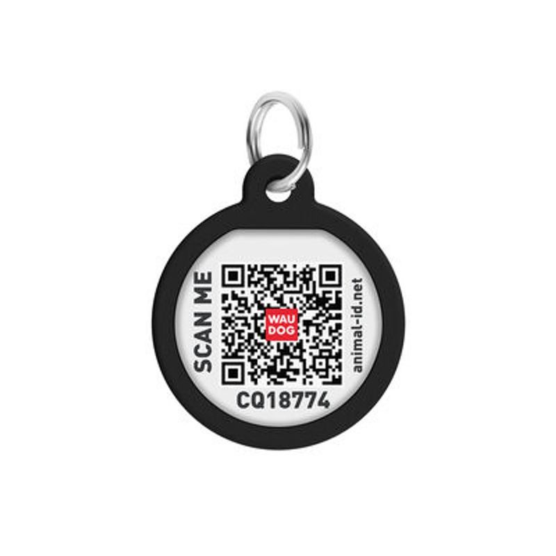 WAUDOG Smart ID Bricka för Hund & Katt Leopard Rund