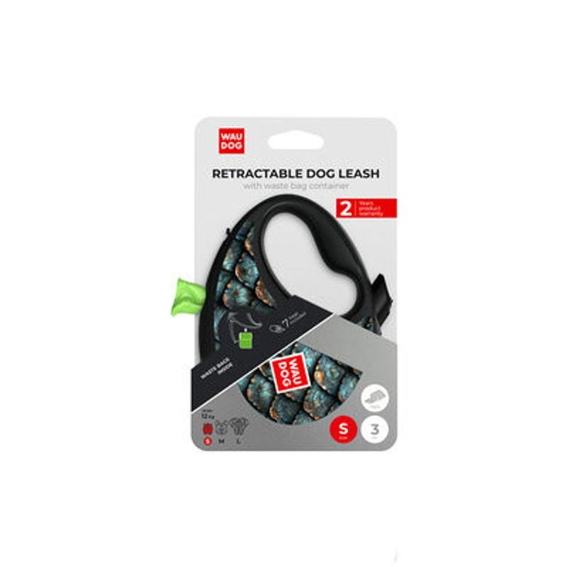 WAUDOG R-leash Rullkoppel med Bajspåsehållare Scales