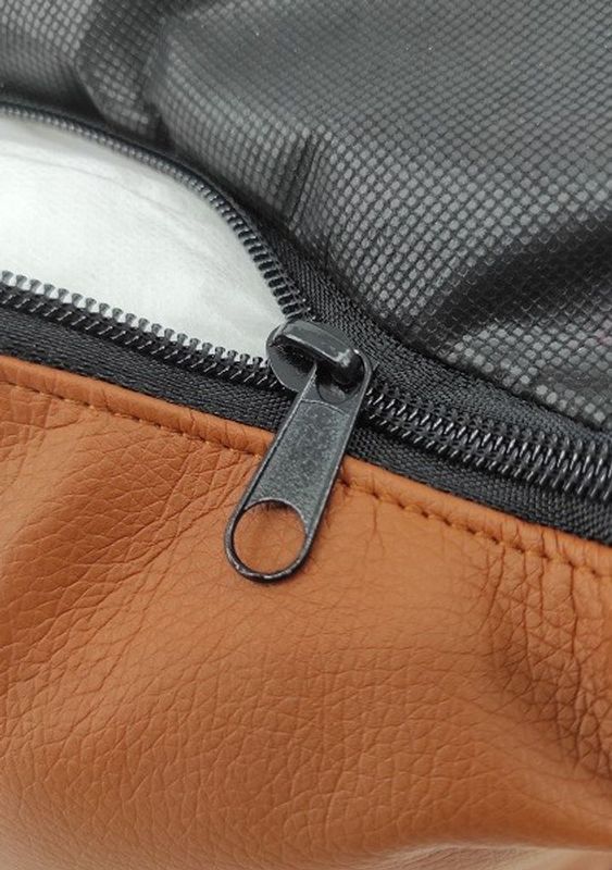 CAZO Hundbädd Oxford Läder & Rutig Tweed