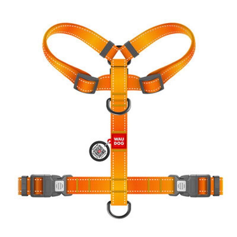 WAUDOG H-Sele Hund Mono Reflex Orange