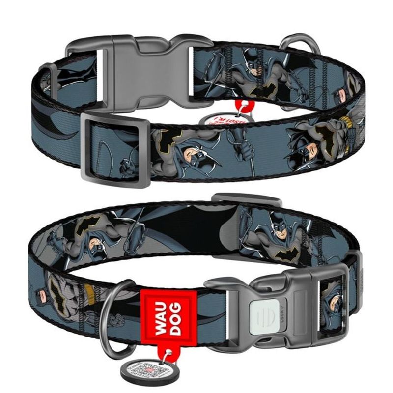 WAUDOG Hundhalsband Nylon Batman Shadow