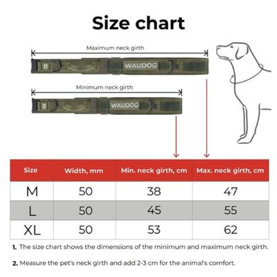 WAUDOG PRO Tactical Tjänstehundhalsband