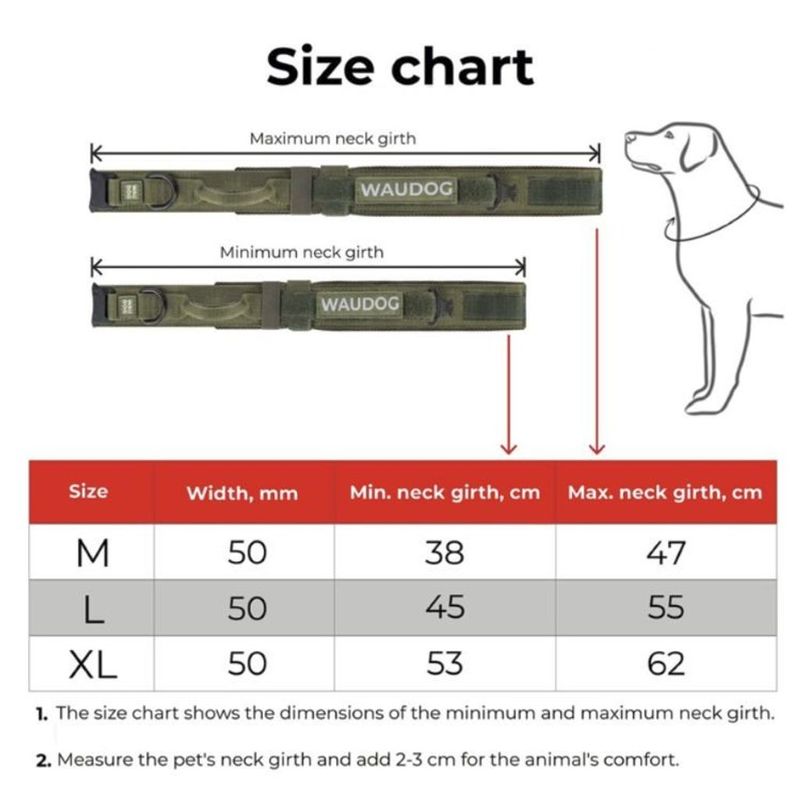 WAUDOG PRO Tactical Tjänstehundhalsband