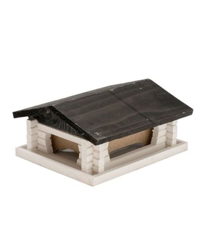 Fågelbord Stuga Mellan Vit 26X21X13 cm