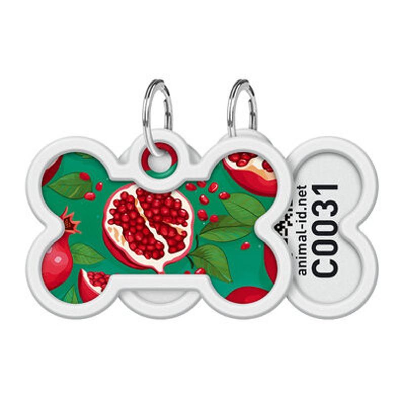 WAUDOG Smart ID Bricka för Hund & Katt Pomegranate Ben 40mm