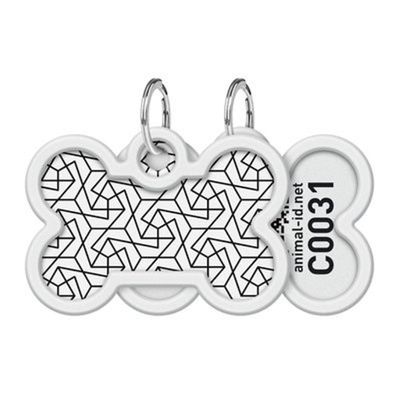 WAUDOG Smart ID Bricka för Hund & Katt Geomerty Ben 40mm