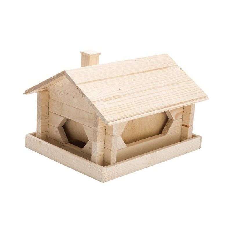 Fågelbord Stuga Jätte Trä 40X31X26 cm