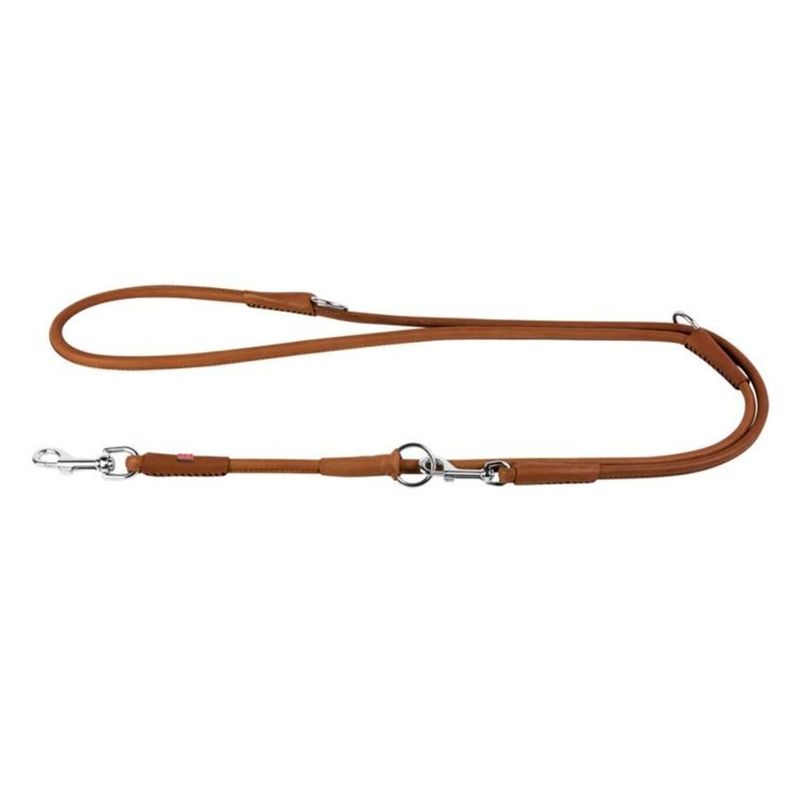 WAUDOG Soft Justerbart Rundsytt Läderkoppel, Brun