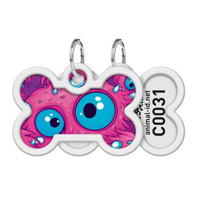 WAUDOG Smart ID Bricka för Hund & Katt Monster eye Ben 40mm