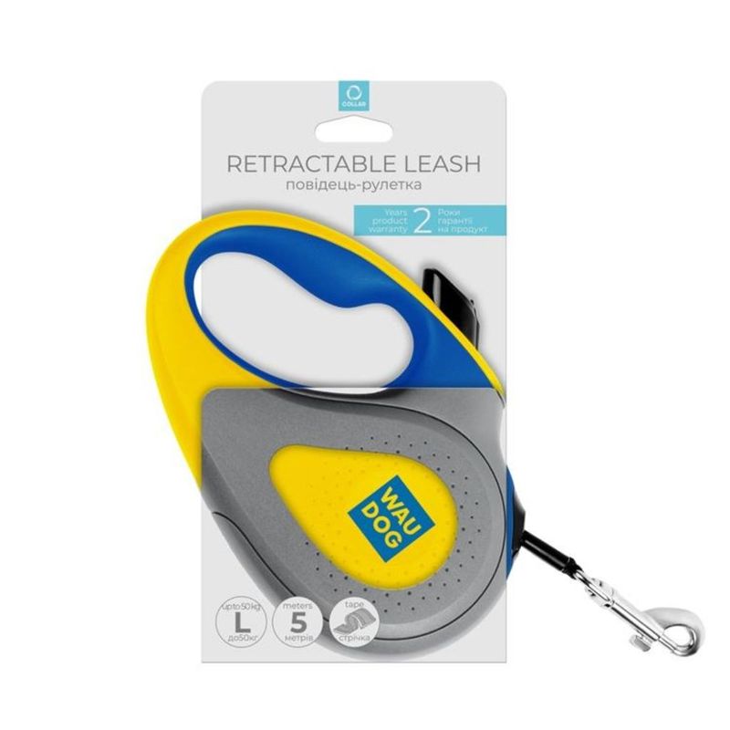 WAUDOG R-leash Rullkoppel Blågul