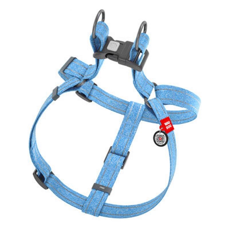 WAUDOG Re-Cotton Hundsele Reflex Blå