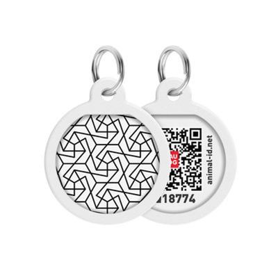 WAUDOG Smart ID Bricka för Hund & Katt Geometry Rund