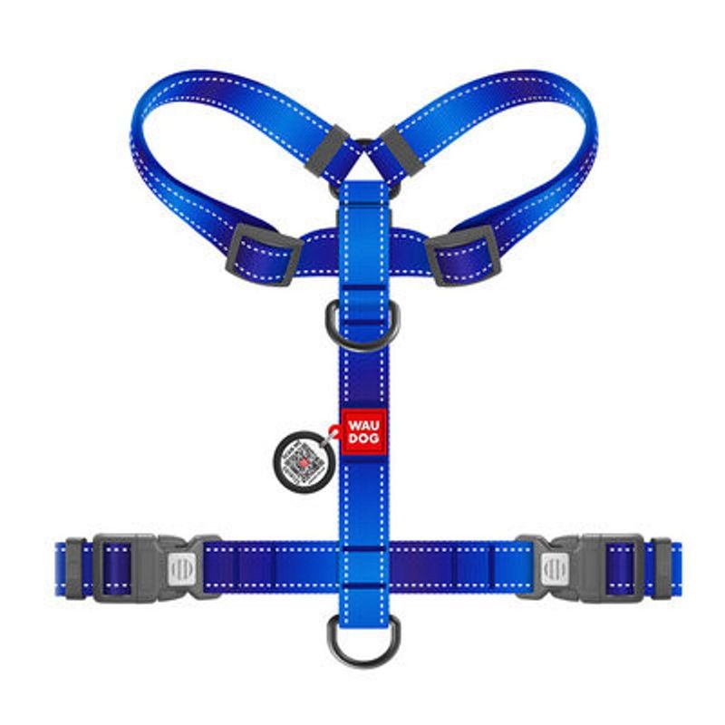 WAUDOG H-Sele Hund Mono Reflex Marinblå