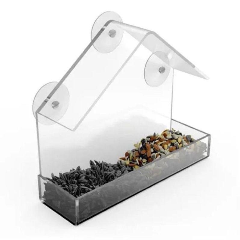 Fågelmatare Transparent Akryl