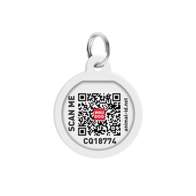 WAUDOG Smart ID Bricka för Hund & Katt Flag Rund