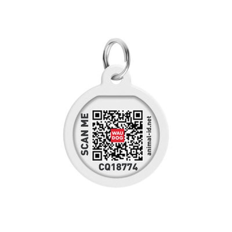 WAUDOG Smart ID Bricka för Hund & Katt Flag Rund
