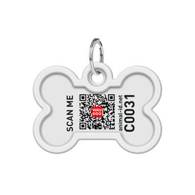 WAUDOG Smart ID Bricka för Hund & Katt Flag Ben 40mm