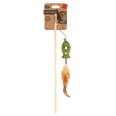 WAUCAT Kattvippa Fisk, Fjädrar och Kattmynta 60cm