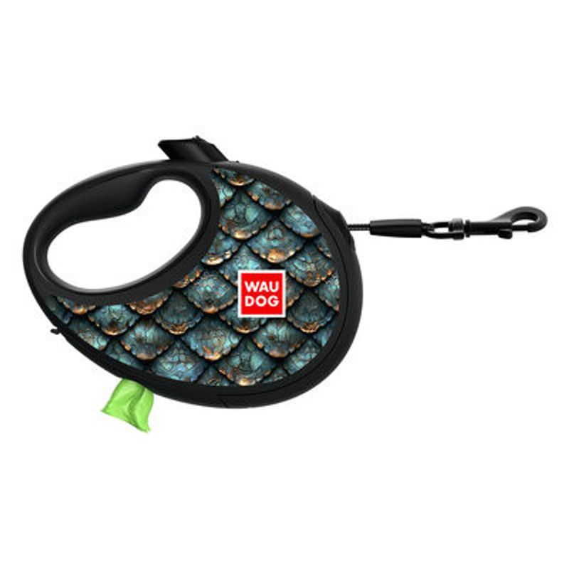 WAUDOG R-leash Rullkoppel med Bajspåsehållare Scales