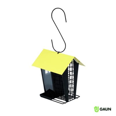 Målad Fågelmatare i metall