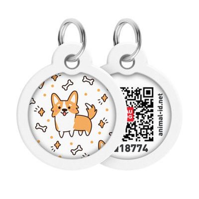 WAUDOG Smart ID Bricka för Hund & Katt Corgi Rund 30mm