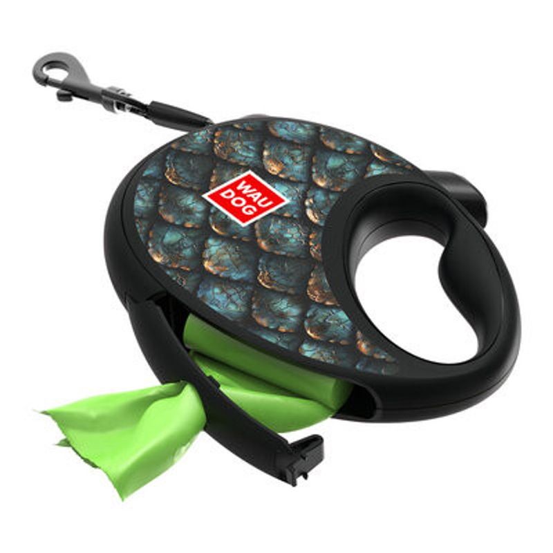 WAUDOG R-leash Rullkoppel med Bajspåsehållare Scales