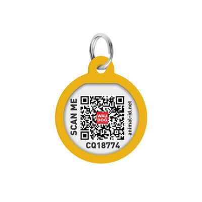 WAUDOG Smart ID Bricka för Hund & Katt Orange gradient Rund