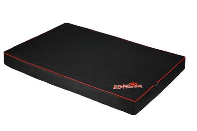 CAZO Hundmadrass Outdoor Maxy Svart/Röd 10 x 120 x 80cm