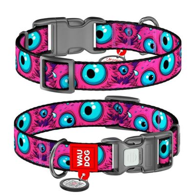 WAUDOG Hundhalsband Nylon Monster Eye