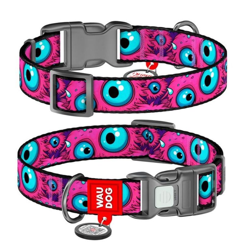 WAUDOG Hundhalsband Nylon Monster Eye