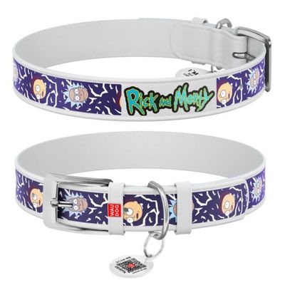 WAUDOG Hundhalsband Läder med Smart ID Bricka Rick and Morty