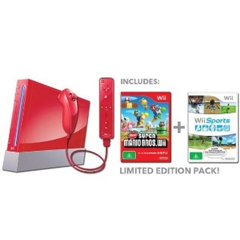 NINTENDO WII RED LIMITED 25TH ANNIVERSARY EDITION