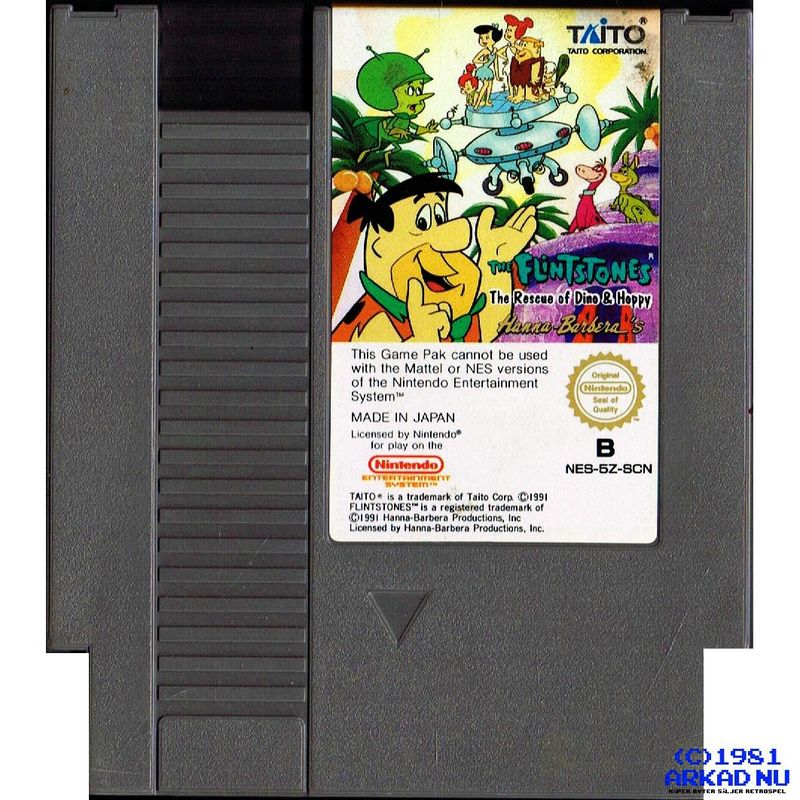 THE FLINTSTONES THE RESCUE OF DINO & HOPPY NES SCN YAPON