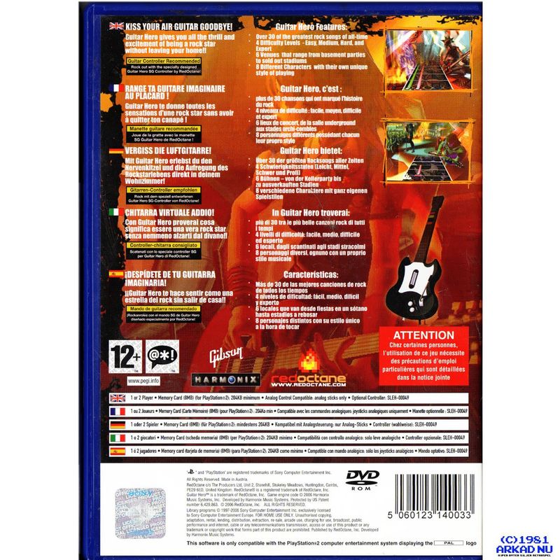 GUITAR HERO PS2
