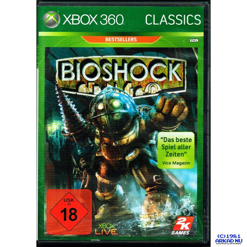 BIOSHOCK XBOX 360 CLASSICS TYSK UTGÅVA SPELET ÄR PÅ ENGELSKA